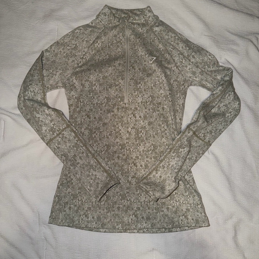 Gymshark Beige Women's Quarter Zip Top
